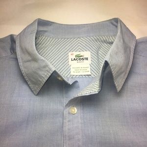 Blue Lacoste long sleeve cotton shirt